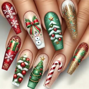 acrylic:um66km109vq= christmas nails