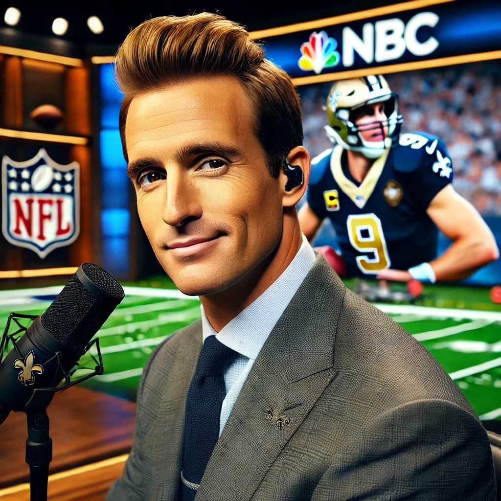 drew brees makes his nbc debut, internet amazed by his new hair